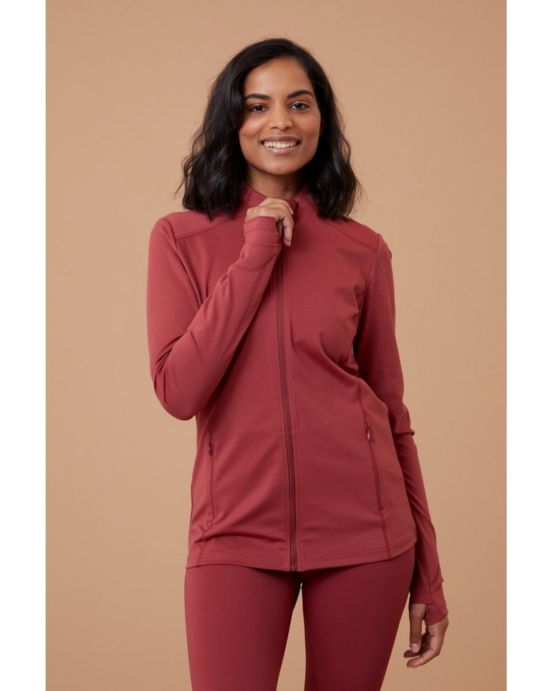 Action Shot Womens Midlayer Burgundy $24.75 Active