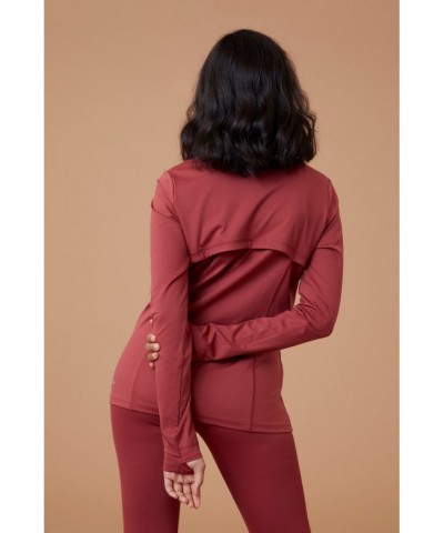 Action Shot Womens Midlayer Burgundy $24.75 Active