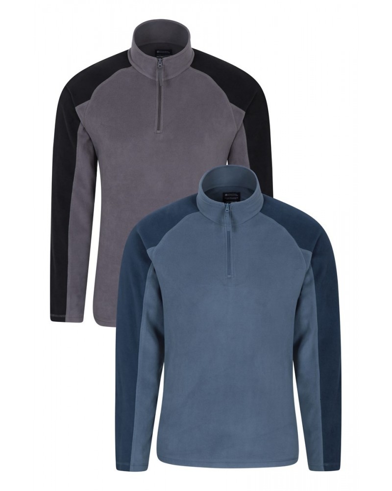 Ashbourne Mens Half-Zip Fleece Multipack Mixed $14.35 Fleece