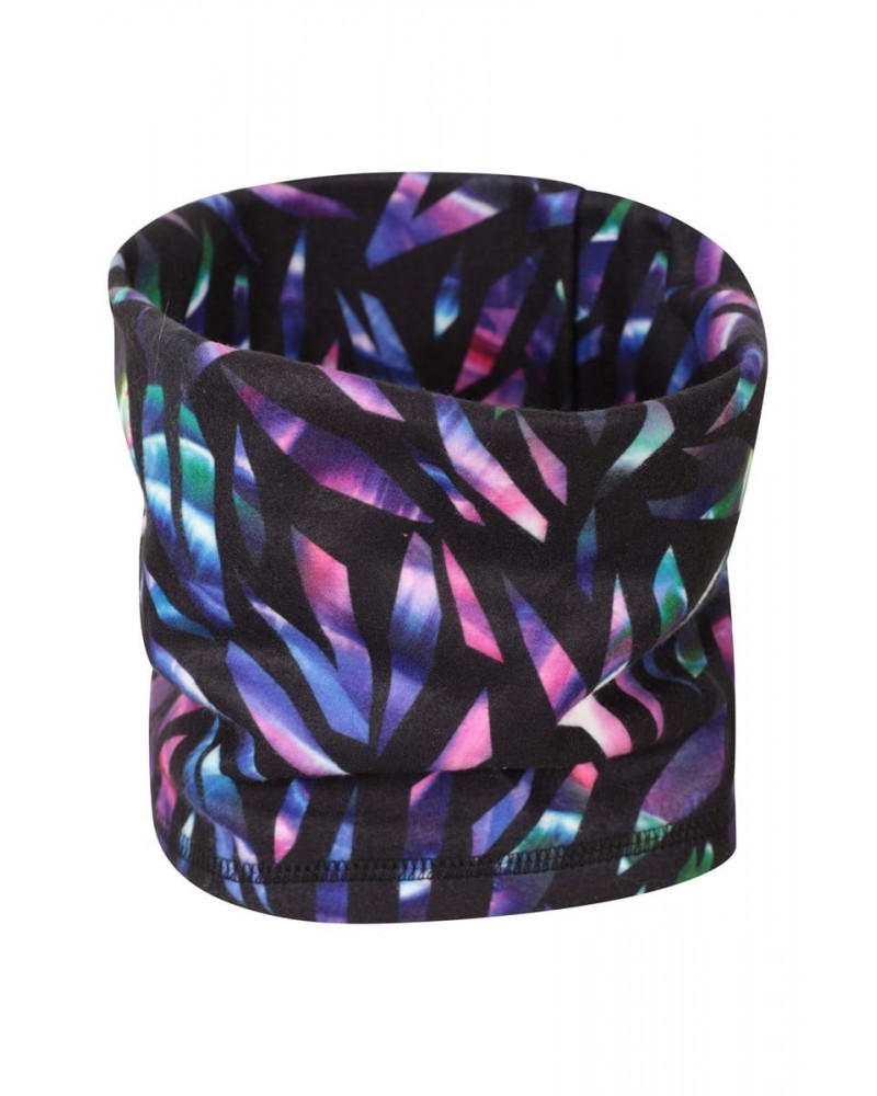 Printed Fleece Womens Neck Gaiter Dark Purple $10.07 Ski