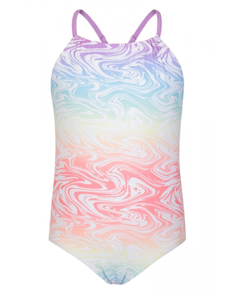 Meribella Kids Strappy Swimsuit Rainbow $12.75 Swimwear