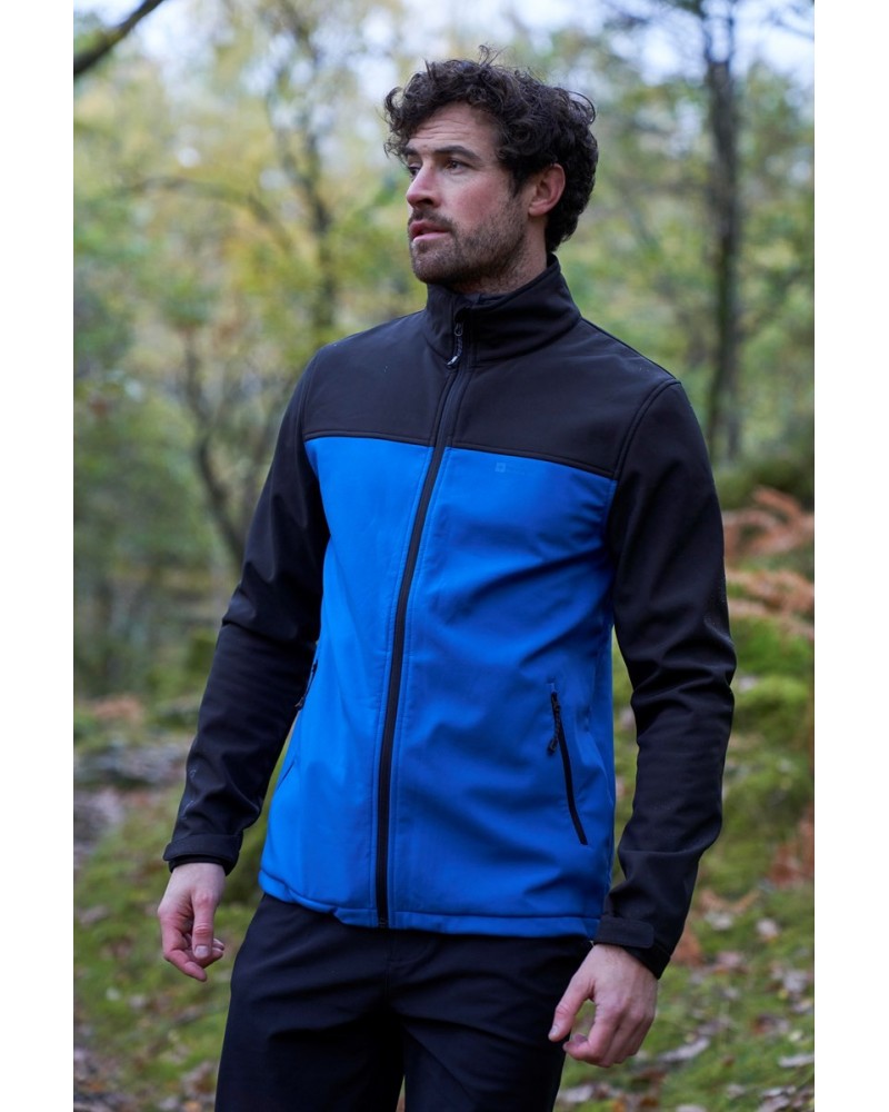 Vertex Mens Water Resistant Softshell Jacket Bright Blue $23.21 Softshell Jackets