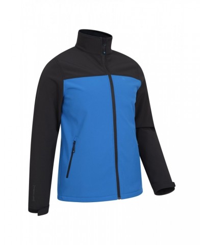 Vertex Mens Water Resistant Softshell Jacket Bright Blue $23.21 Softshell Jackets