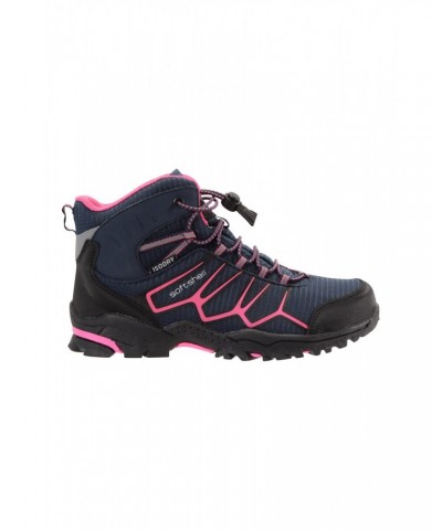 Softshell Kids Waterproof Hiking Boots Navy $31.20 Footwear