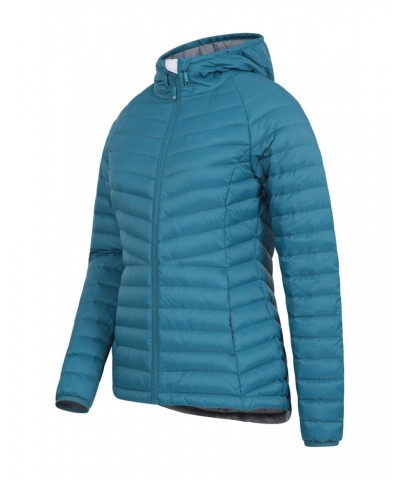 Skyline Extreme Womens Hydrophobic Down Jacket Petrol $41.00 Jackets