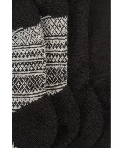 Mens Patterned Merino Mid-Calf Socks 2-Pack Charcoal $14.74 Accessories