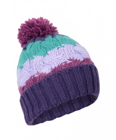 Chunky Knit Kids Winter Accessories Set Purple $17.09 Accessories