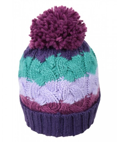 Chunky Knit Kids Winter Accessories Set Purple $17.09 Accessories