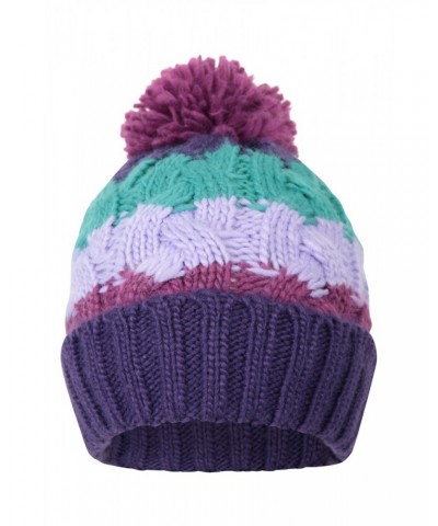 Chunky Knit Kids Winter Accessories Set Purple $17.09 Accessories