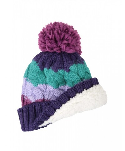 Chunky Knit Kids Winter Accessories Set Purple $17.09 Accessories