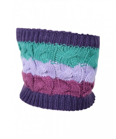 Chunky Knit Kids Winter Accessories Set Purple $17.09 Accessories