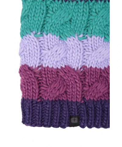 Chunky Knit Kids Winter Accessories Set Purple $17.09 Accessories