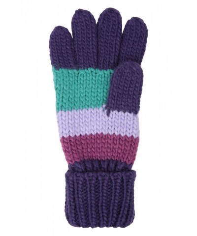 Chunky Knit Kids Winter Accessories Set Purple $17.09 Accessories