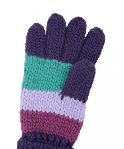 Chunky Knit Kids Winter Accessories Set Purple $17.09 Accessories