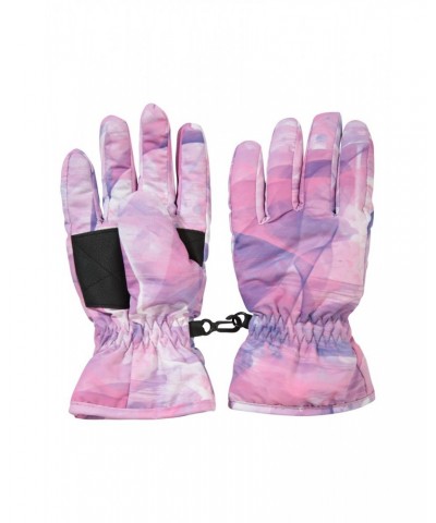 Printed Kids Ski Gloves Light Pink $10.99 Accessories