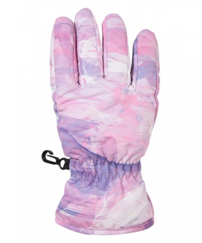 Printed Kids Ski Gloves Light Pink $10.99 Accessories