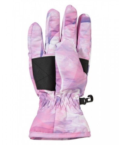 Printed Kids Ski Gloves Light Pink $10.99 Accessories