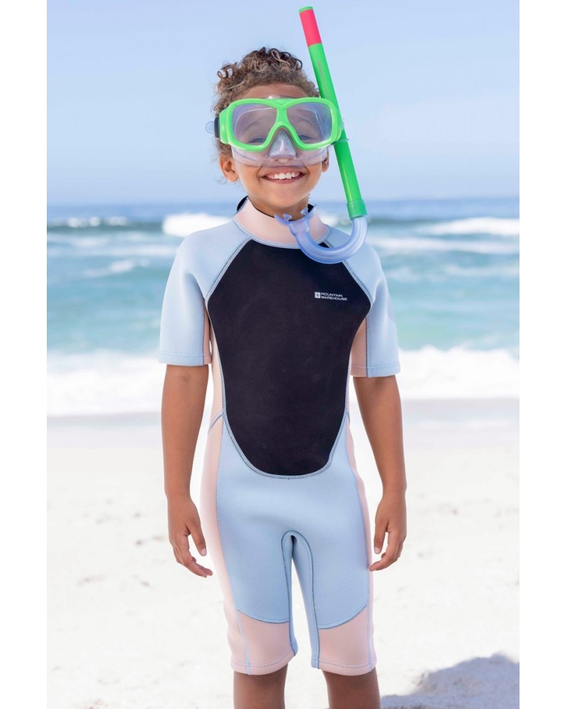 Kids Shorty 2.5/2mm Wetsuit Peach $23.21 Swimwear