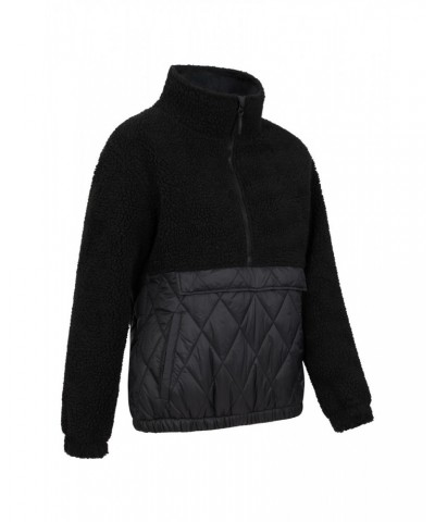 Brook Womens Hybrid Half-Zip Fleece Black $21.19 Fleece