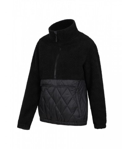 Brook Womens Hybrid Half-Zip Fleece Black $21.19 Fleece