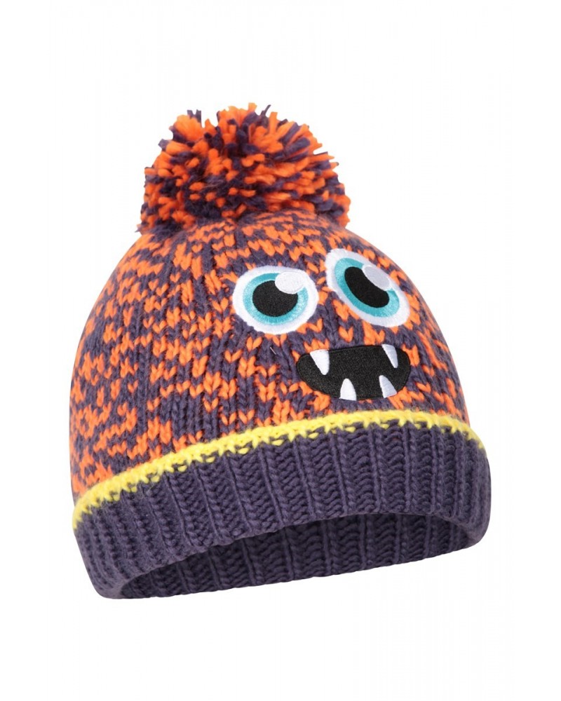 Monster Kids Fleece-Lined Beanie Orange $11.19 Accessories