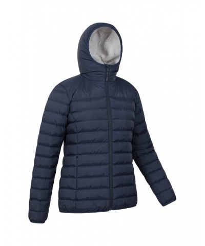 Seasons Womens Fur Lined Insulated Jacket Navy $27.50 Jackets