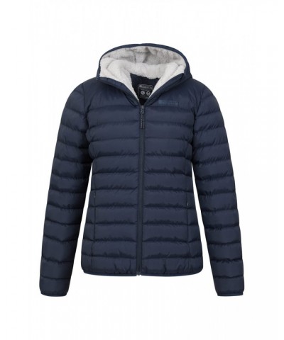 Seasons Womens Fur Lined Insulated Jacket Navy $27.50 Jackets