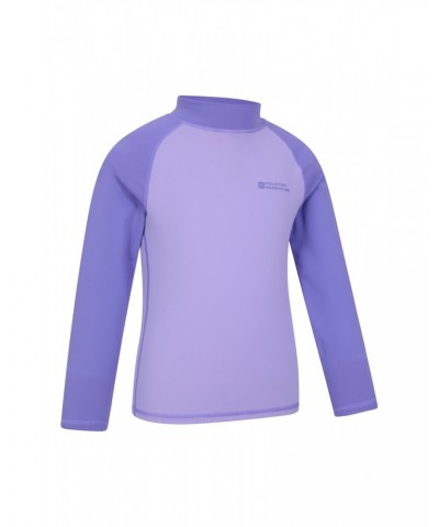 Kids Long Sleeved Rash Guard Dusky Purple $19.46 Swimwear