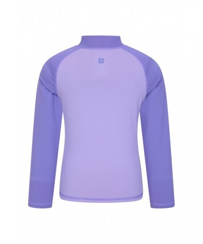 Kids Long Sleeved Rash Guard Dusky Purple $19.46 Swimwear