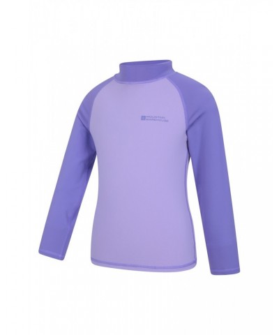 Kids Long Sleeved Rash Guard Dusky Purple $19.46 Swimwear