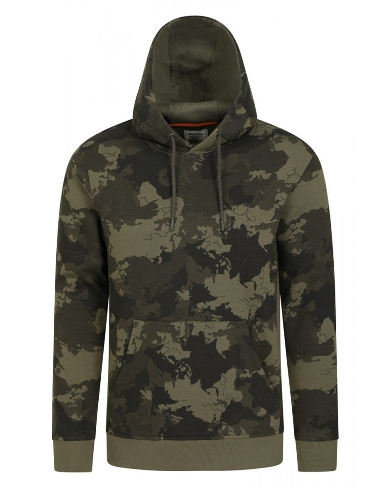 Logan Mens Camo Hoodie Green $16.50 Tops