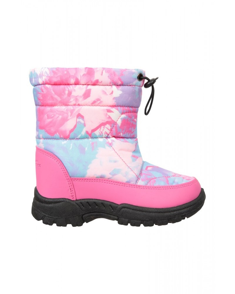 Caribou Toddler Adaptive Printed Snow Boots Bright Pink $14.19 Ski