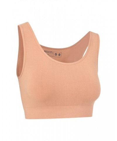 Womens Seamless Crop Top Bra Tan $9.17 Tops