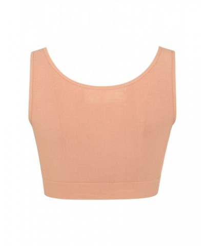 Womens Seamless Crop Top Bra Tan $9.17 Tops