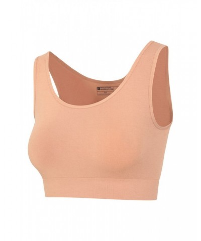 Womens Seamless Crop Top Bra Tan $9.17 Tops