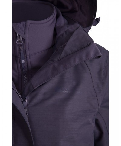 Bracken Melange Womens 3 in 1 Jacket Dark Grey $50.99 Jackets