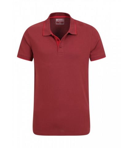 Lakeside II Mens Polo Shirt Dark Red $16.19 Tops