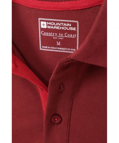 Lakeside II Mens Polo Shirt Dark Red $16.19 Tops