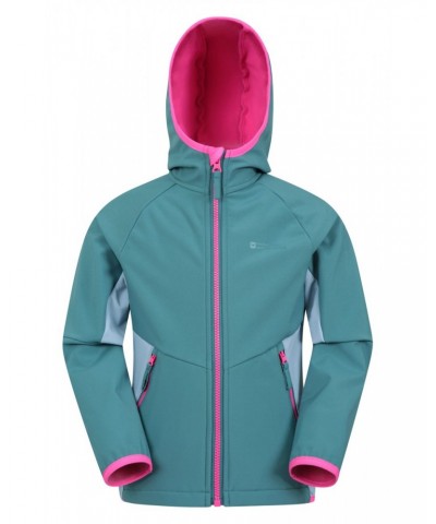 Kids Panelled Water Resistant Softshell Two Tone Blue $14.19 Jackets