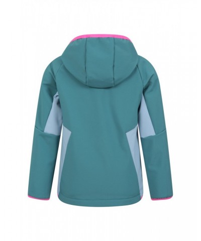 Kids Panelled Water Resistant Softshell Two Tone Blue $14.19 Jackets