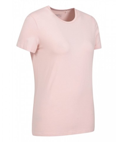 Womens Bamboo Rich Short Sleeve Tee Pale Pink $16.19 Active