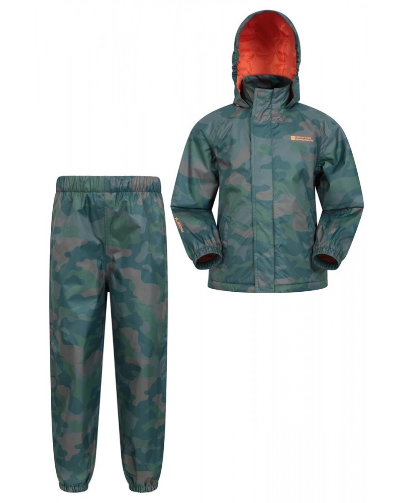 Kids Printed Waterproof Set Khaki $29.99 Jackets