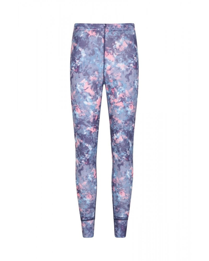 Talus Womens Printed Thermal Pants Purple $10.07 Pants