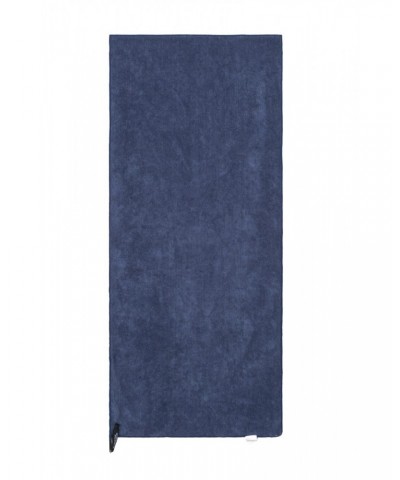 Micro Towelling Travel Towel - Large - 130 x 70cm Navy $10.19 Travel Accessories