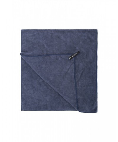 Micro Towelling Travel Towel - Large - 130 x 70cm Navy $10.19 Travel Accessories