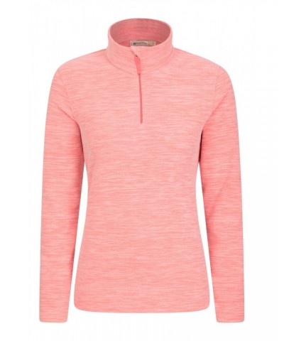 Snowdon Melange Womens Half-Zip Fleece Pink $13.24 Fleece