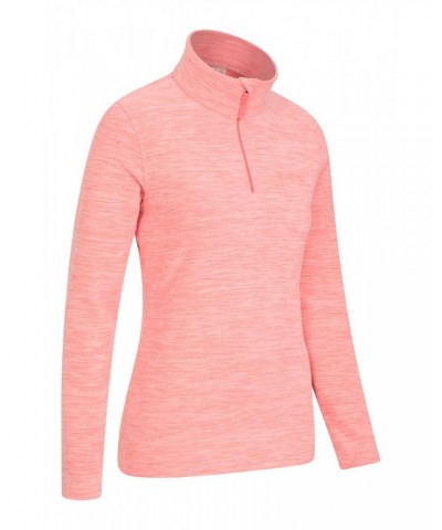 Snowdon Melange Womens Half-Zip Fleece Pink $13.24 Fleece