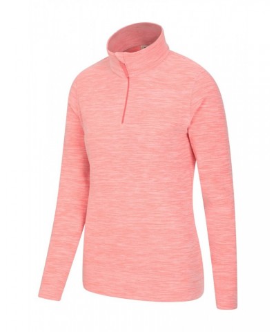 Snowdon Melange Womens Half-Zip Fleece Pink $13.24 Fleece