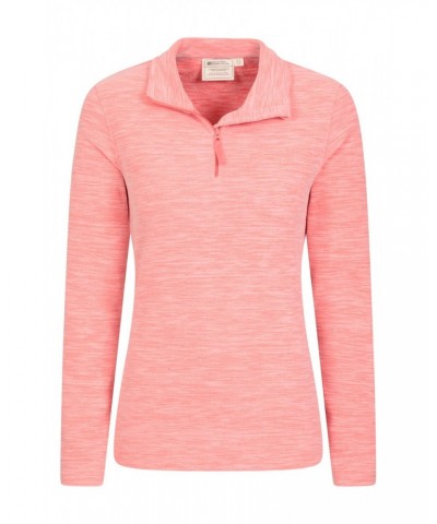 Snowdon Melange Womens Half-Zip Fleece Pink $13.24 Fleece