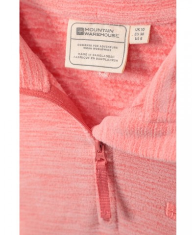 Snowdon Melange Womens Half-Zip Fleece Pink $13.24 Fleece